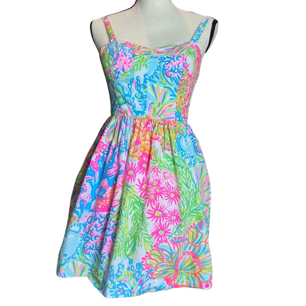 Lilly Pulitzer Ardleigh Mini Dress in Multi Lovers Coral Size 0